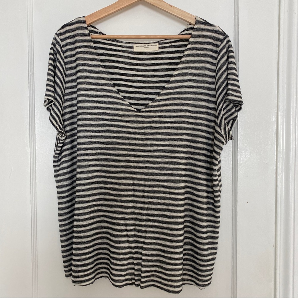 Urban Outfitters oversized black and white striped tee size L